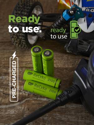 Batería Recargable GP 9V Recyko, 200mAh - TimeCenter